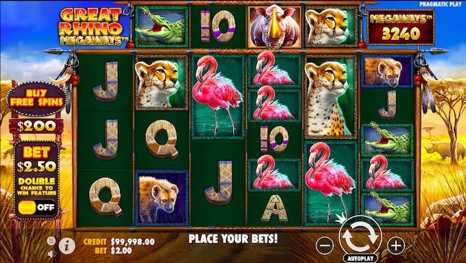 Kejar Bonus X500 Penuh Petualangan di Great Rhino Megaways